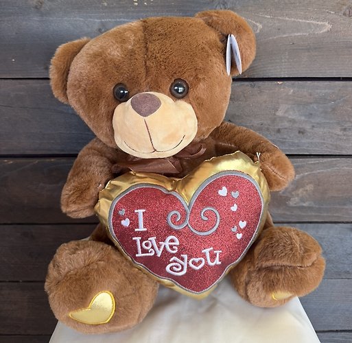 Brown I Love You Teddy