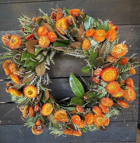 Golden Forest Dried Wreath