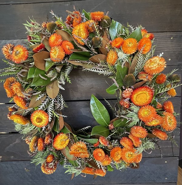 Golden Forest Dried Wreath