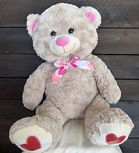 Large White Polka Dot Teddy