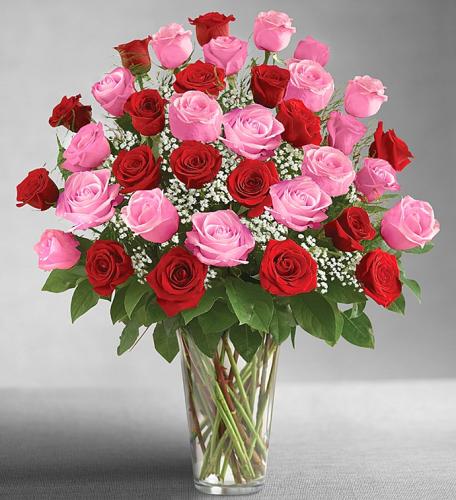 Ultimate Elegance&trade; Long Stem Pink &amp; Red Roses