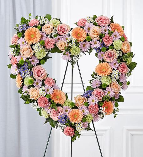 Always Remember&trade; Floral Heart Tribute- Pastel