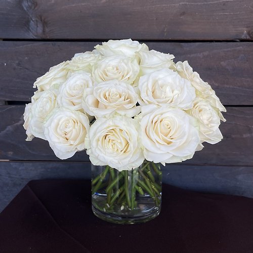 Contemporary White Roses