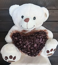 Floral I Love You Teddy Bear - Small